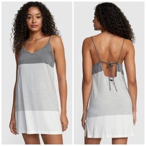 RVCA Gray and White Mini Dress